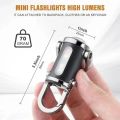 1-5PCS Mini COB Ultra Bright Rechargeable LED Flashlight Keychain Portable Waterproof Camping Pocket Lamp Keyring Hanging Light.