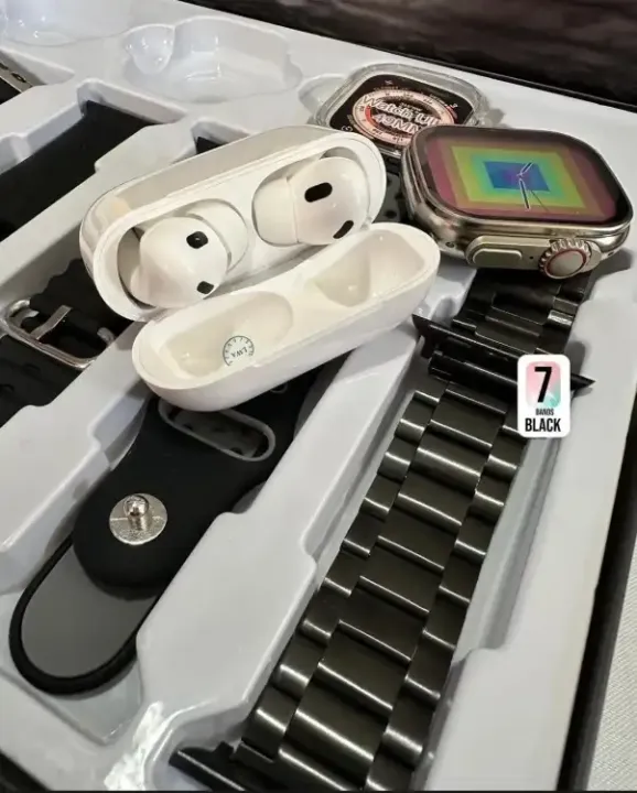 H20%20Ultra%20Smartwatch%2010%20in%201%20Ultra%20Smart%20Watch%20With%20(%207%20Straps%20+%20Silicone%20case%20+%20Earbuds%20)%20Full%20HD%20Display%20High%20Quality%20Watch%20-%20Image%202