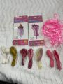 Baby girl announcement balloons pink and golden 10pieces. 