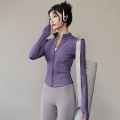 Long Sleeve Sports Jacket Women Zip Fitness Yoga Shirt Winter Warm Gym Top Activewear Running Coats Workout Clothes For Cycling.