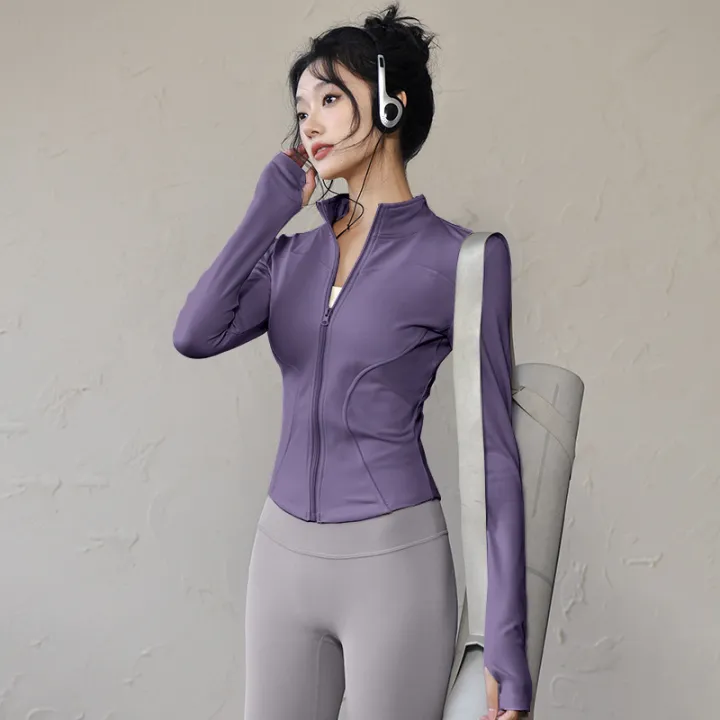 Long%20Sleeve%20Sports%20Jacket%20Women%20Zip%20Fitness%20Yoga%20Shirt%20Winter%20Warm%20Gym%20Top%20Activewear%20Running%20Coats%20Workout%20Clothes%20For%20Cycling%20-%20Image%205