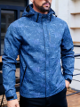 2025 Men's Casual Waterproof Windbreaker Jacket Full Zip Up Hooded Shell Outdoor Hiking Coat For Autumn Plus Size.