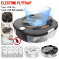 USB Electric Fly Trap Super Quiet Automatic Catcher With Bait Gnat Flying Insect Trap Automatic Flycatcher for Home Kitchen. 