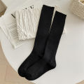 Retro Women Stockings New Fashion Autumn Casual Solid Color Japanese Style Warm Socks For Woman Soft Winter Knee High Socks Long. 