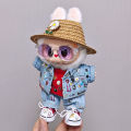 High-quality for Labubu Kids' Clothing 15cm - 17cm Western Denim Clothing and Shoes Set Labubu Universal Clothing. 