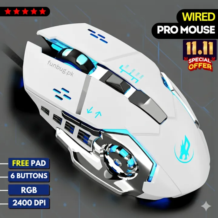FunBug%207%20Buttons%20Sports%20Mechanical%20Wired%20Gaming%20Mouse%20RGB%20with%204-Levels%20DPI%20Control%20-%207%20Light%20Wired%20USB%20Optical%20Mouse%20with%20Side%20Buttons%20-%20Mouse%20with%20Pad%20for%20PC,%20Laptop,%20Computer,%20Gaming,%20Pubg%20Mobile%20-%20Image%2010