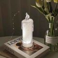 Rotating Color Changing  LED Romantic Crystal Candle Light LED Candle Lights Creative Romantic Crystal Candles Lamp for Home Room. 