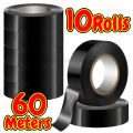 Black Electrical Wire Tape Electric Insulation Tape Heat Shrink High-Temp Insulating Adhesive for Industrial Home Mechanics Use. 
