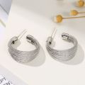 New Fashion Trend Unique Design Elegant Delicate Retro Exaggerated Multilayer Stud Earrings Women Jewelry Party Wholesale.