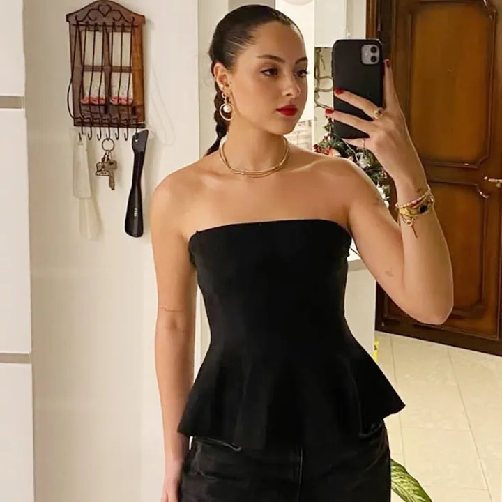 HXAO%20Corset%20Tube%20Top%20Women%20Summer%202025%20White%20Pink%20Blue%20Yellow%20Black%20Top%20Bustier%20Ruffled%20Vests%20Cute%20Sleeveless%20Backless%20Tank%20Top%20-%20Image%204