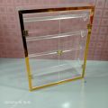 Acrylic plastic bangle stand new look with golden border 4 step. 