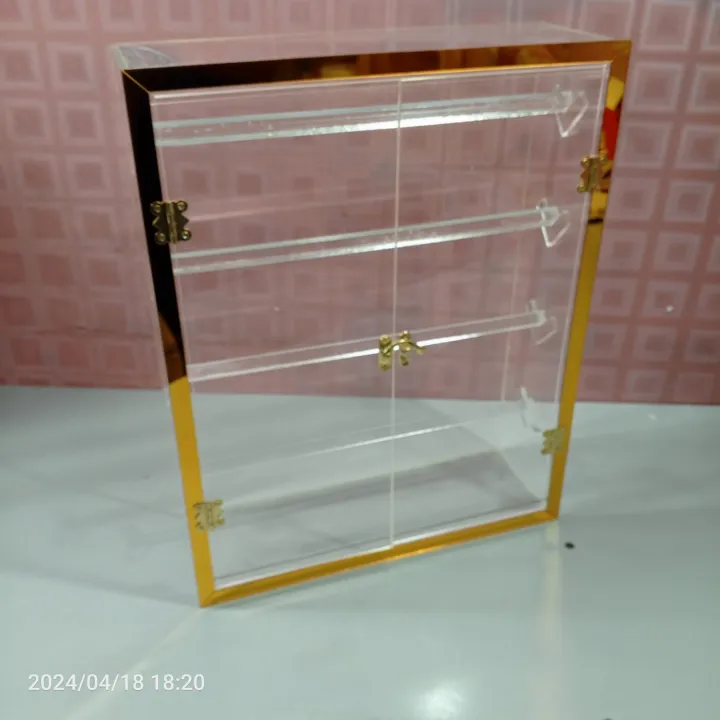 Acrylic%20plastic%20bangle%20stand%20new%20look%20with%20golden%20border%204%20step%20-%20Image%202