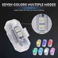 LED Motorcycle Flash Warning lamp 7 Color Mini USB Drone Strobe Light Bicycle Aircraft Night Flash Turn Signal Indicator RGB. 
