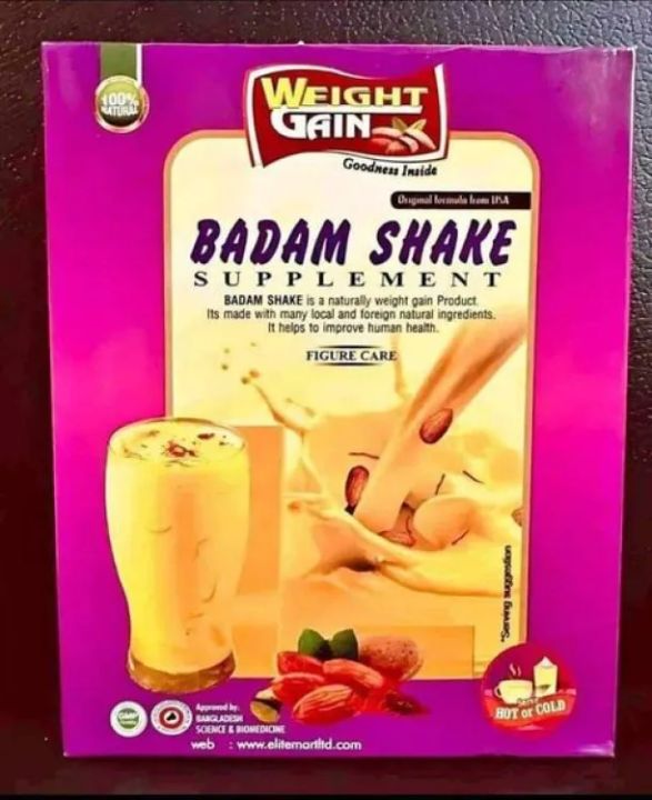 Badam Shake Health Gain Milk Shake Natural Food