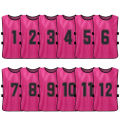 6/12PCS Kid's Football Pinnies Quick Dry Soccer Jersey Youth Sports Scrimmage Basketball Team Training Numbered Bibs Sports Vest.