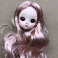 Glasses Eyes Doll Heads DIY Doll Figures 1/6 Doll Toy Colorful Long Hair Heads Stars Anime Eyes Doll Toy Girl Dressing .