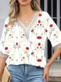 New Temperament Woman Shirt Casual Loose Shirt Woman Elegant Short Sleeve Blouse Holiday Weekday. 