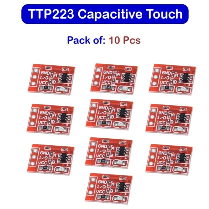 10 Pcs Ttp223 Touch Button Modular Self-Locking Jog Capacitive Switch - ttp223 touch switch Single Channel Transformation
Touch Sensor Module Arduino