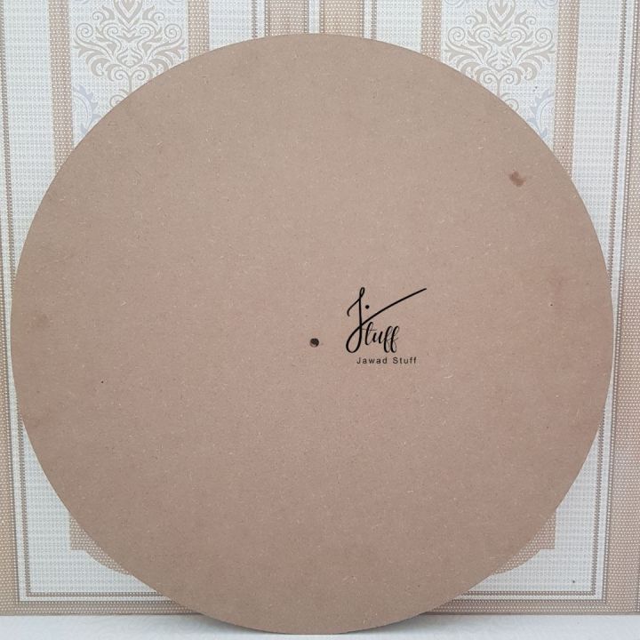 14 inches round mdf clock base used for resin artwork