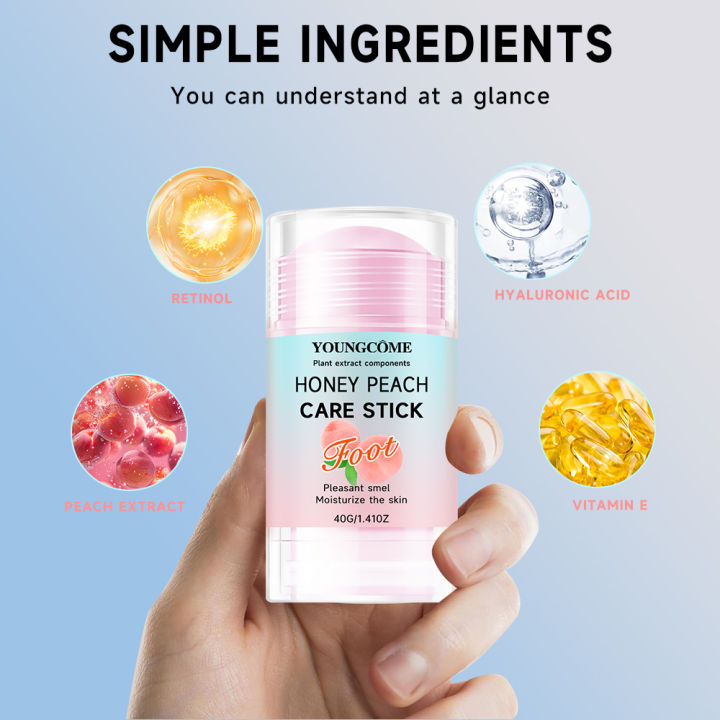 Honey%20Peach%20Foot%20Care%20cream%20-%2072H%20Moisturizing%20&%20Crack%20Repair,%20Natural%20Anti-Odor%20Formula,%20Portable%20Heel%20Balm%20for%20Dry/Calloused%20freshfeet%20-%20Image%203