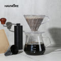 Pour Over Coffee Dripper Set 600ml Glass  Server V02 Funnel Drip Maker Brew Cup Coffee Set with  Filter Paper. 