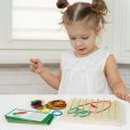 Montessori Wooden Children's Educational Toys Nail Boards Geometry Math Teaching Aids For Shape Cognition Imagination Develop. 