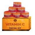 Vitamin C Facial Kit by Olax Cosmetics Pack of 6 without Massage & Double Action Original Best Quality Skin Brightening Kit Anti-Aging Skincare Eight Step Facial Treatment Complete Facial Rejuvenation Home Facial Spa Kit Natural Glow Treatment 50 ml each. 