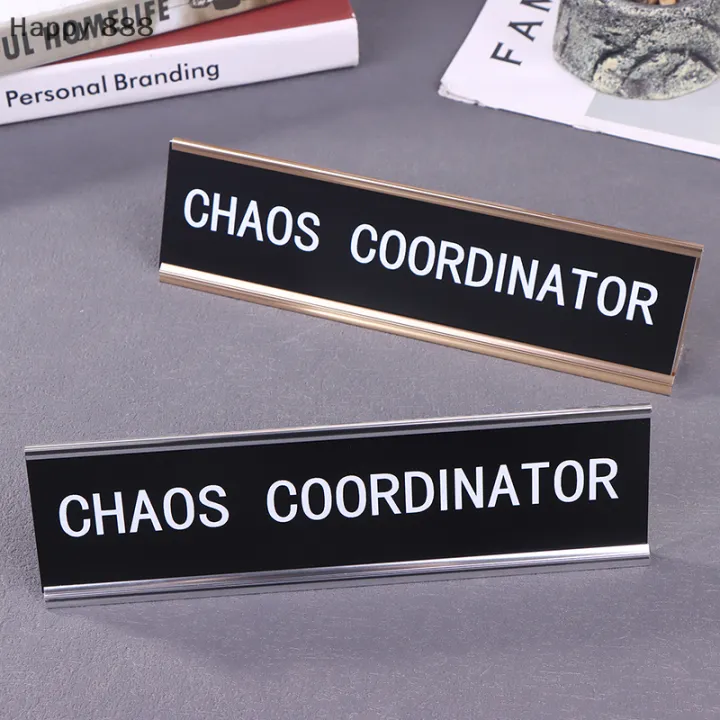 Humorous Desk Sign For Women – Metal Nameplate And Position Identifier ...
