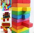 54 psc Colourful wooden Jenga Toys for kids gift. 