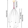 1PC Octopus Head Massager Stainless Steel Engraved Head Relaxer Brain Massage Claw Scalp Scratcher Itch Reliever Random Color. 