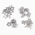30pc/lot Hollow Charms 316 Stainless Steel five-pointed star Hollow Cute for necklace pendant charms diy jewelry making.