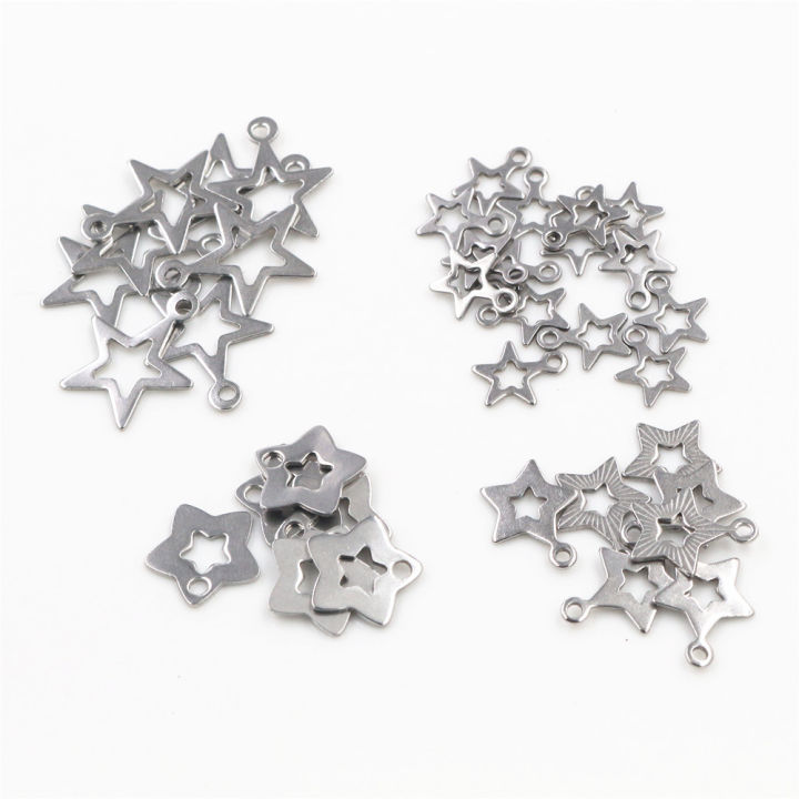 30pc/lot%20Hollow%20Charms%20316%20Stainless%20Steel%20five-pointed%20star%20Hollow%20Cute%20for%20necklace%20pendant%20charms%20diy%20jewelry%20making%20-%20Image%202