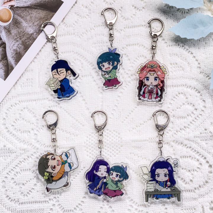 1/6PCS Anime Characters The Apothecary Diaries Acrylic Keychain Accessories Keyrings Friends Bag Charms Backpack Pendant