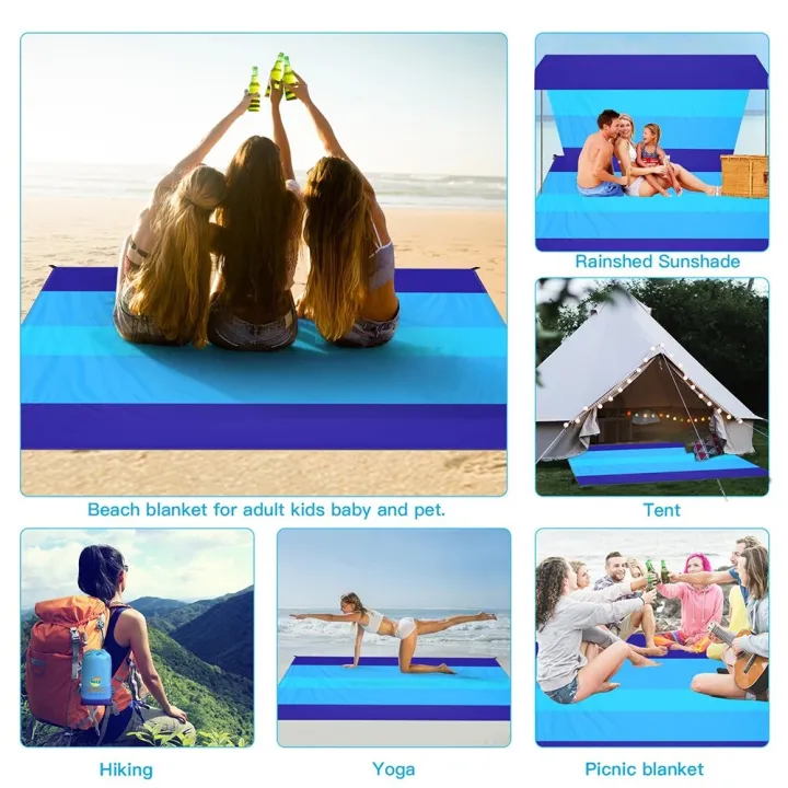 Beach%20Blanket,%20Waterproof%20and%20Sandproof%20Large%202-3%20Adult%20Light%20Picnic%20Mat%20Travel%20Camping%20Hiking%20Beach%20Blanket%20-%20Image%204