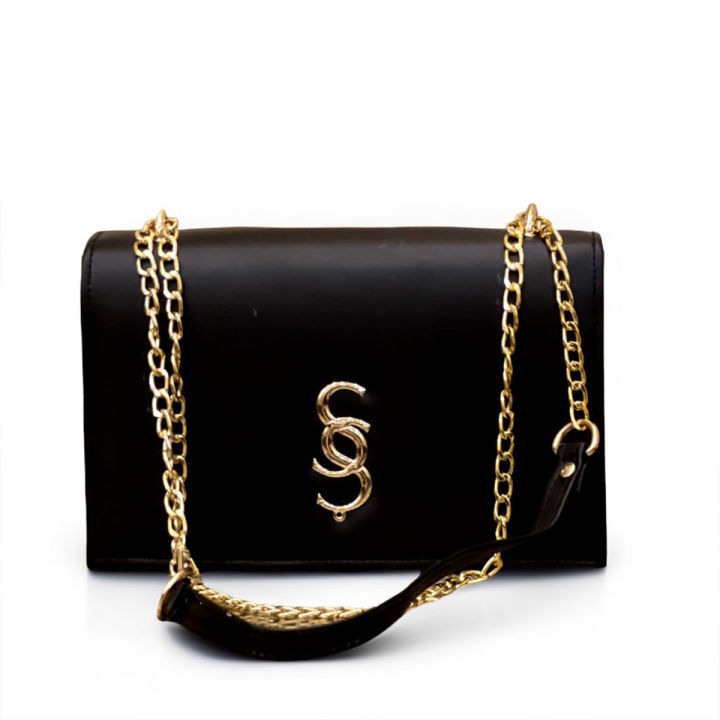 Premium PU Leather Mini Crossbody Bag for Women with Gold Chain