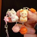 1/3 Pcs Cute Cat Phone Chain Pendant Versatile Bell Star Pendant Cartoon 3D Cat Bag Keychain Pendant. 