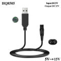USB to DC 15V Charger Cable for  Norelco One Blade QP6510 QP6520 QP6530 QP6550 QP6505 QP6620 Shaver. 