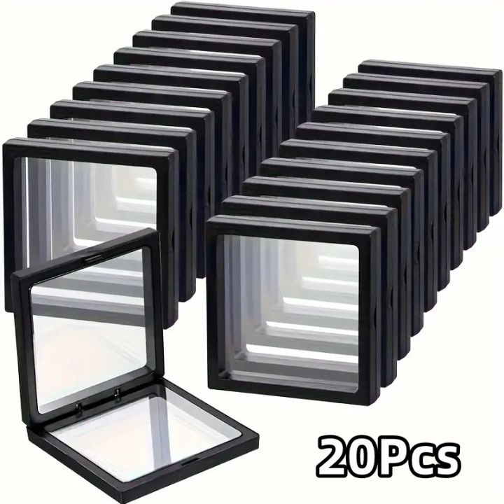 20Pcs%20Clearview%203D%20Floating%20Display%20Cases%20Dustproof%20Acrylic%20Jewelry%20Storage%20Box%20with%20Elastic%20Film%20Transparent%20Hanging%20Organizer%20-%20Image%207