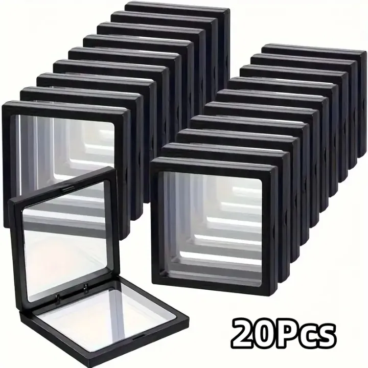 20Pcs%20Clearview%203D%20Floating%20Display%20Cases%20Dustproof%20Acrylic%20Jewelry%20Storage%20Box%20with%20Elastic%20Film%20Transparent%20Hanging%20Organizer%20-%20Image%207