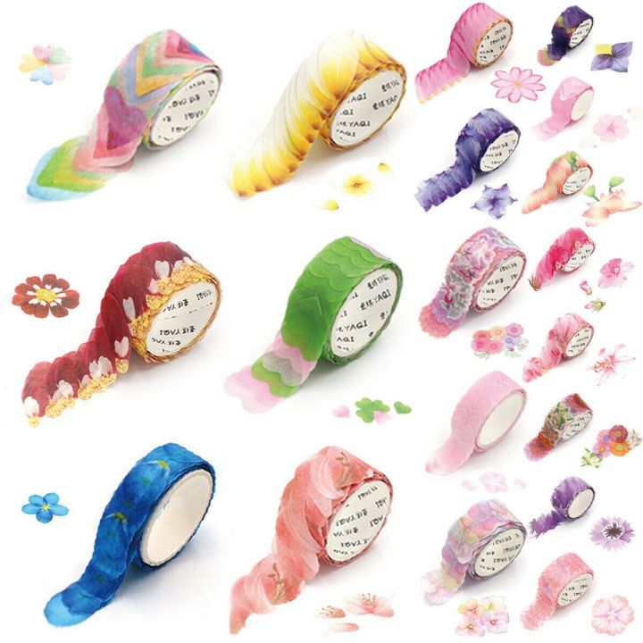 200 Petals/ Roll Creative Flower Petal Washi Tape Masking Tape Stickers