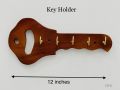 Brown Wooden Key Shape Wood Key Holder. 