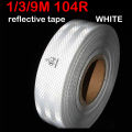 1/3/9M 104R White Reflective Tape Microprism Waterproof Membrane For Safety Truck Reflective Stickers/ Foreign Large Vehicles. 