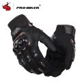 Black Pro Biker Gloves For Men. 