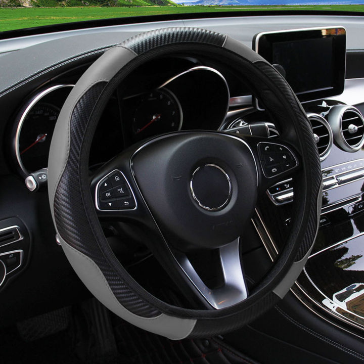 PU%20Carbon%20Fiber%20Leather%20Car%20Steering%20Wheel%20Cover%20Without%20Inner%20Ring%20Suitable%20for%2014.5-15%20Inches%20of%20Automotive%20Supplies%20-%20Image%205