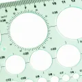 Brand New Green Geometric Template Ruler Mapping Drawing Tools Ruler Suitable For Student School Stationery. 