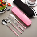 304 Tableware Set Portable Cutlery Set Dinnerware Set High Quality Stainless Steel Knife Fork Spoon Travel Flatware With Box. 
