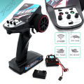 2.4GHZ 7CH Radio System RC Transmitter Receiver with Remote Control Led Light Winch Channels Upgrade Parts For RC Car Boat Tank.