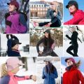 GADIEMKENSD Women's Winter Fleece Ponytail Hat Reflective Baseball Cap with Drop down Ear Warmers Golf Sports Cap M24.