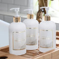 3pcs Bathroom Shower Dispenser Set Refillable Pump Clear Shampoo Conditioner Body Wash Dispenser Bath Soap Bottle. 