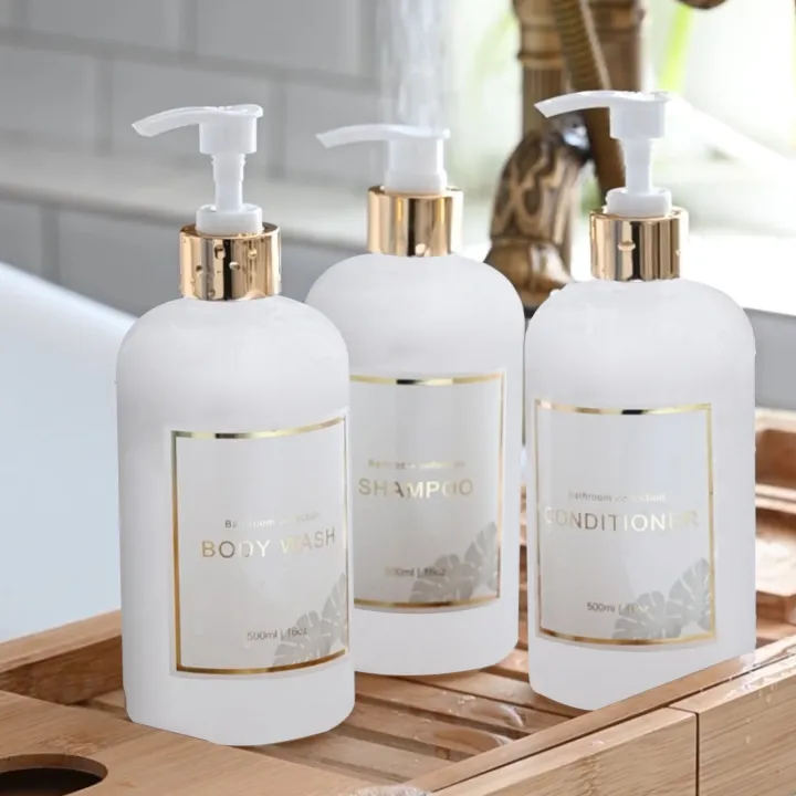 3pcs%20Bathroom%20Shower%20Dispenser%20Set%20Refillable%20Pump%20Clear%20Shampoo%20Conditioner%20Body%20Wash%20Dispenser%20Bath%20Soap%20Bottle%20-%20Image%206